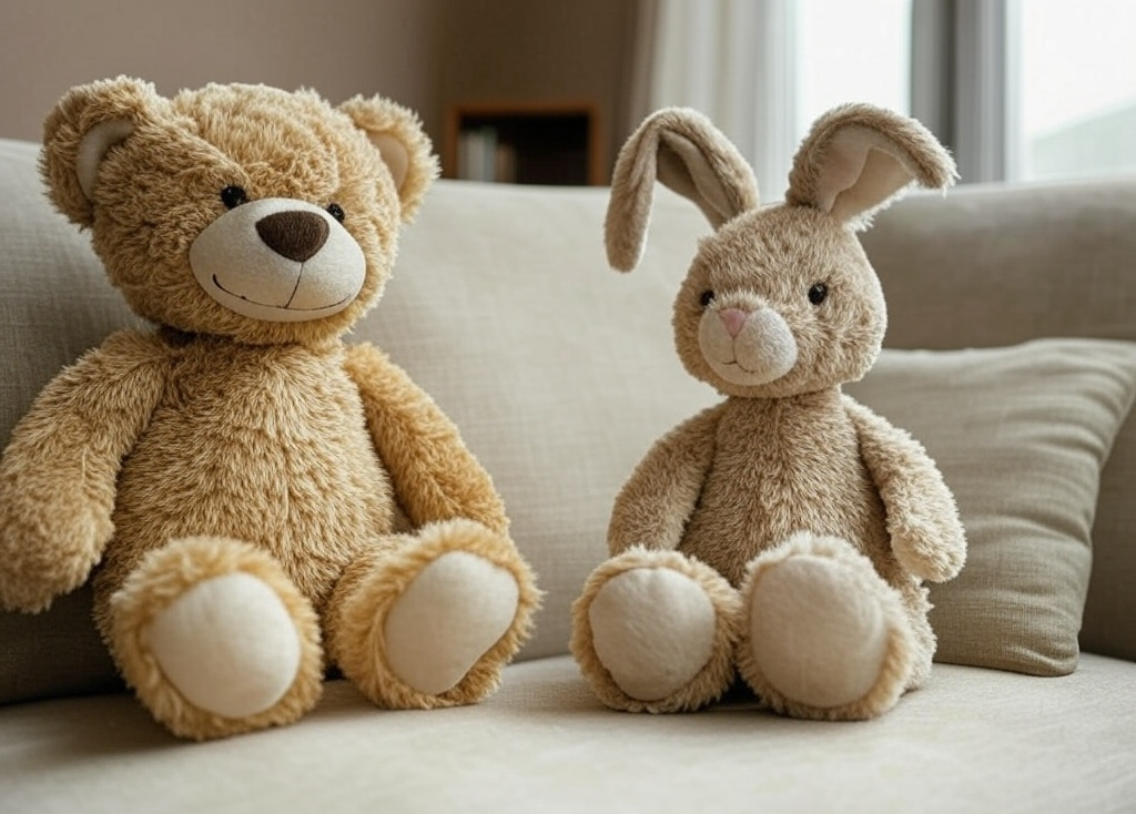 2 knuffels, afbeelding door Grok AI.