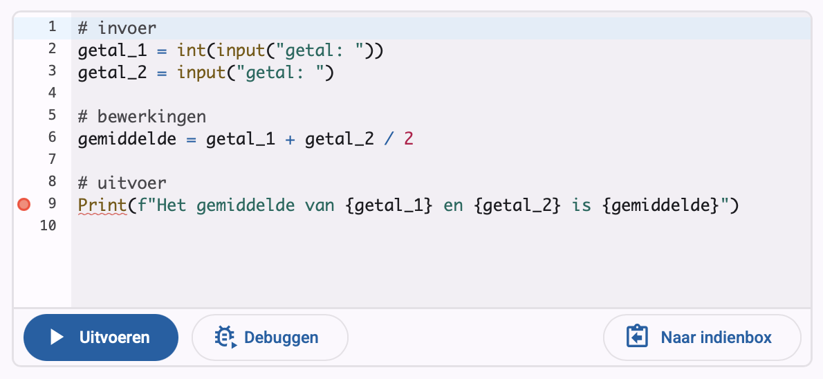 Syntactische fout