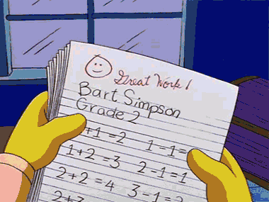 De resultaten van Bart Simpson... De resultaten van Bart Simpson...