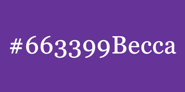 #663399Becca #663399Becca