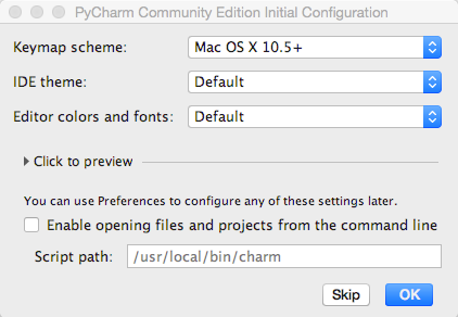 Setup the color scheme used by PyCharm