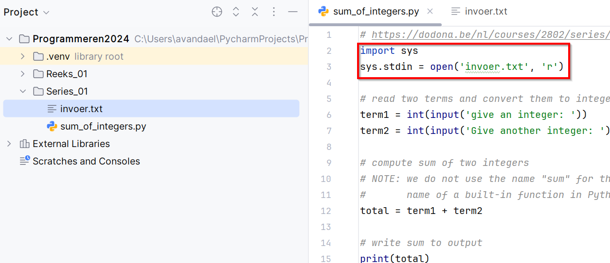 Add the following lines.