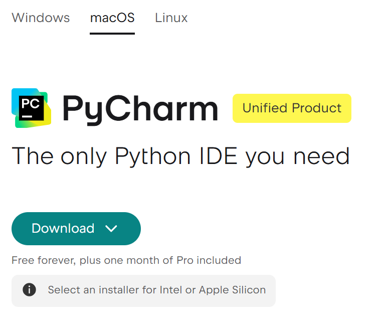 Download the PyCharm IDE