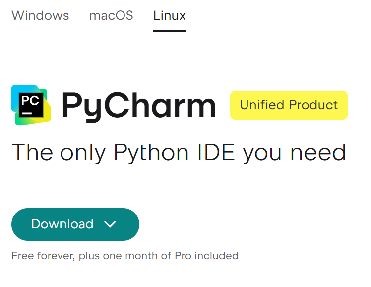 Download the PyCharm IDE