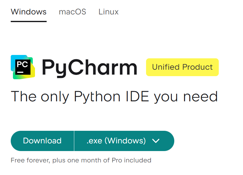 Download the PyCharm IDE