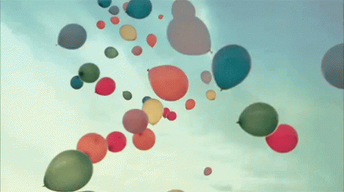 Ballonnen vol helium...