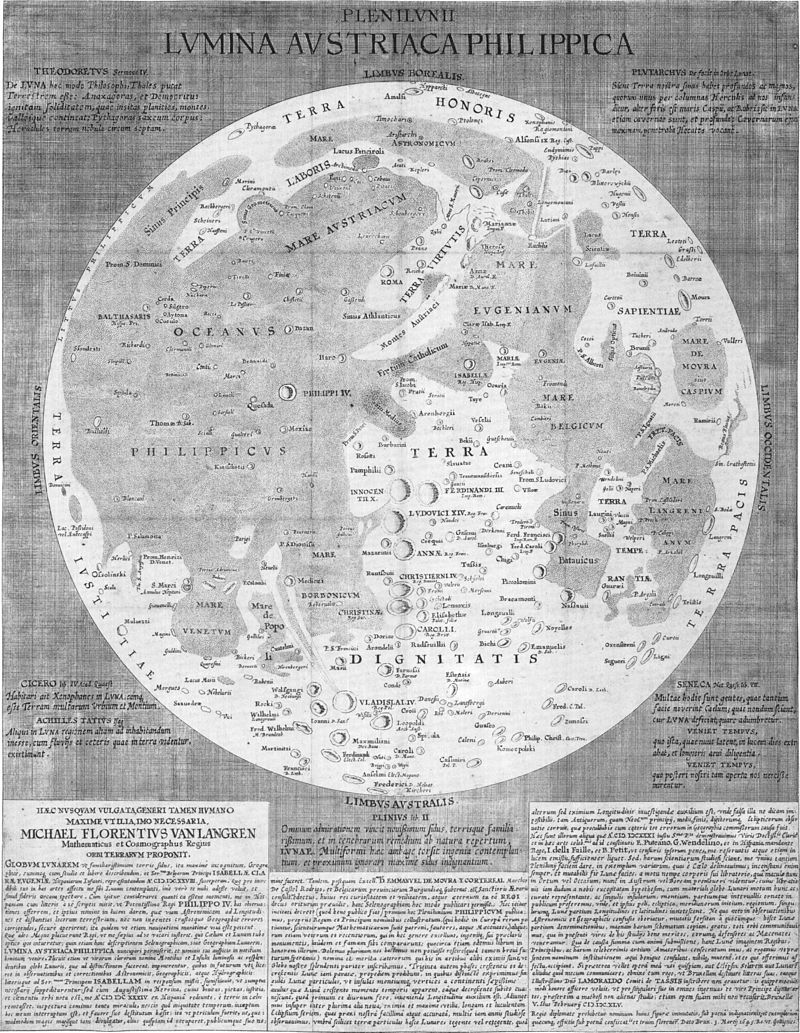 Langren's lunar map