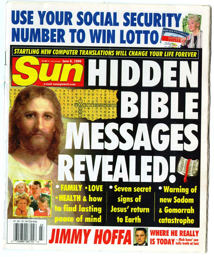 artikel van The Sun over bijbelcodes