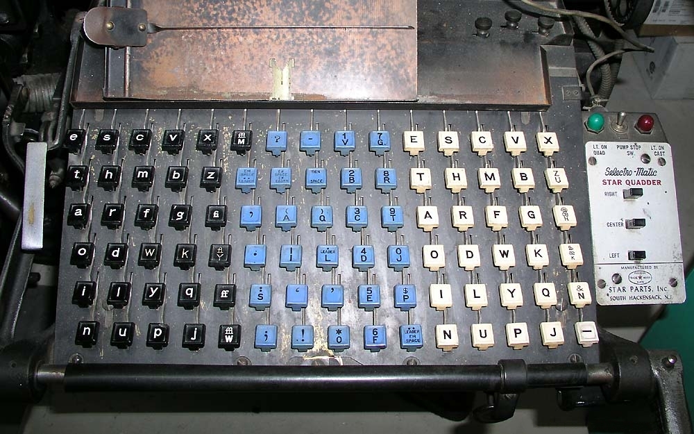 Linotype toetsenbord Linotype toetsenbord