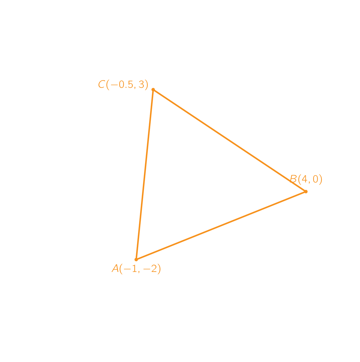 Application of the Euclidian distance.