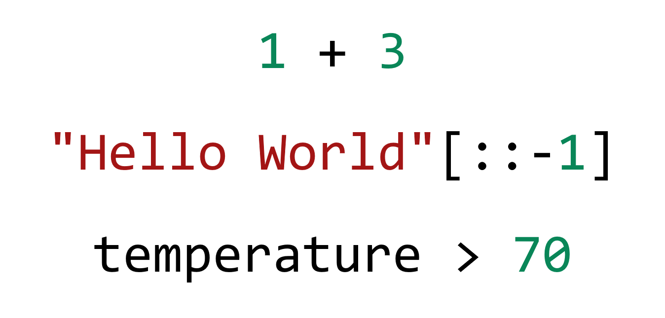 Pictures of math, text manipulation, and a logical query