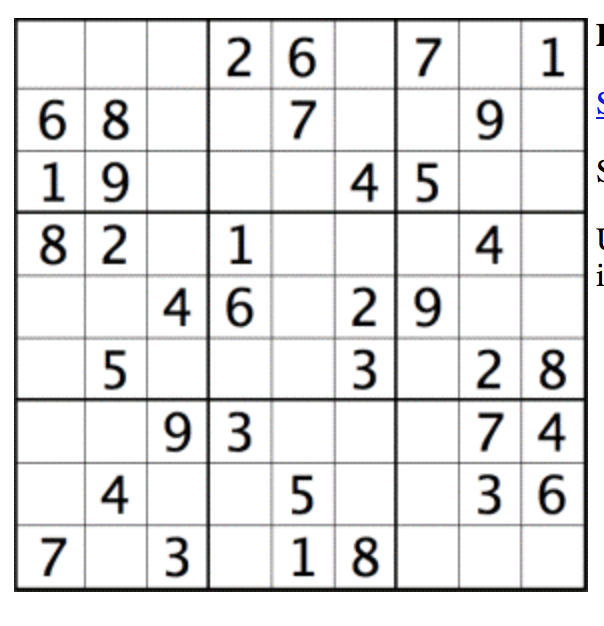 Sudoku Opgave.