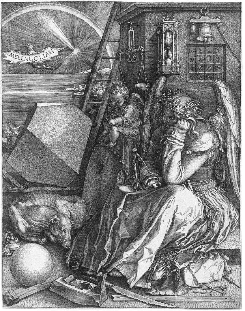 Melencolia I (1514) - Albrecht Dürer. Melencolia I (1514) - Albrecht Dürer.