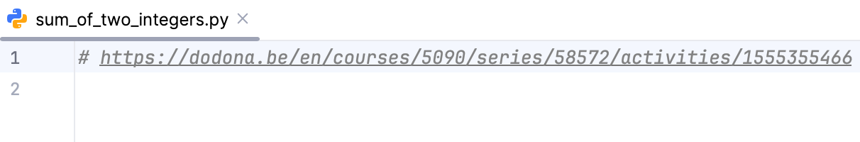 Comment referring to Dodona exercise.