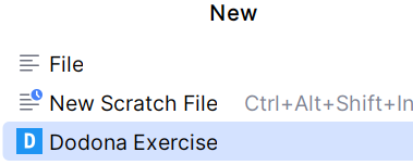 Create new Dodona exercise.