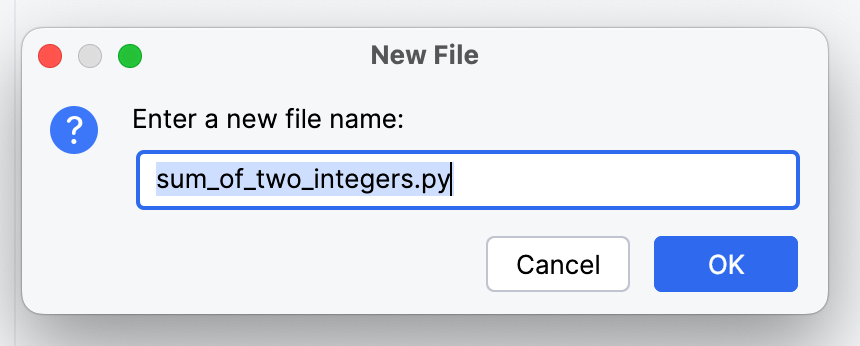 Give the new file a name.