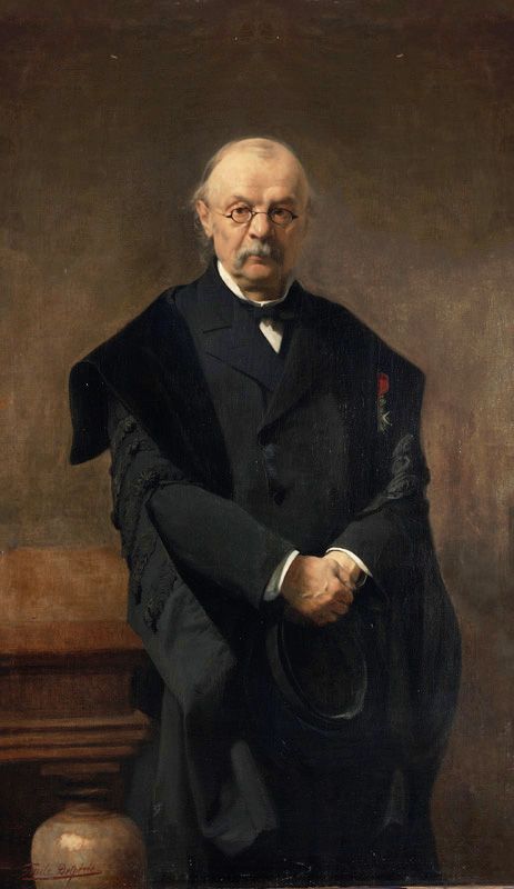 Eugène Catalan geschilderd door Émile Delperée. Eugène Catalan geschilderd door Émile Delperée.