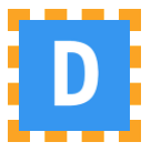 Dodona logo with orange border