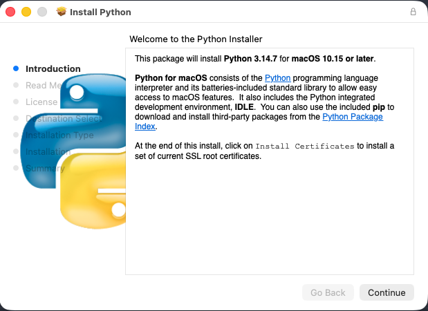 Follow the steps in the installer