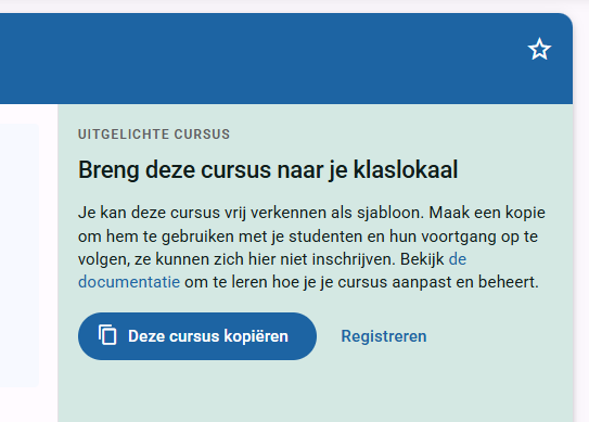 Breng deze cursus naar je klaslokaal