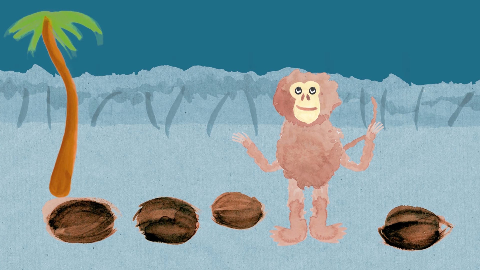 Monkeys and coconuts.