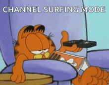 Garfield, een expert-zapper. Garfield, een expert-zapper.