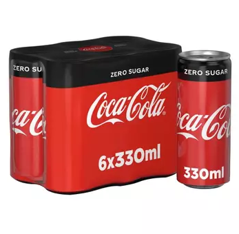 Colaverpakkingen Een 6-pack met colablikken.