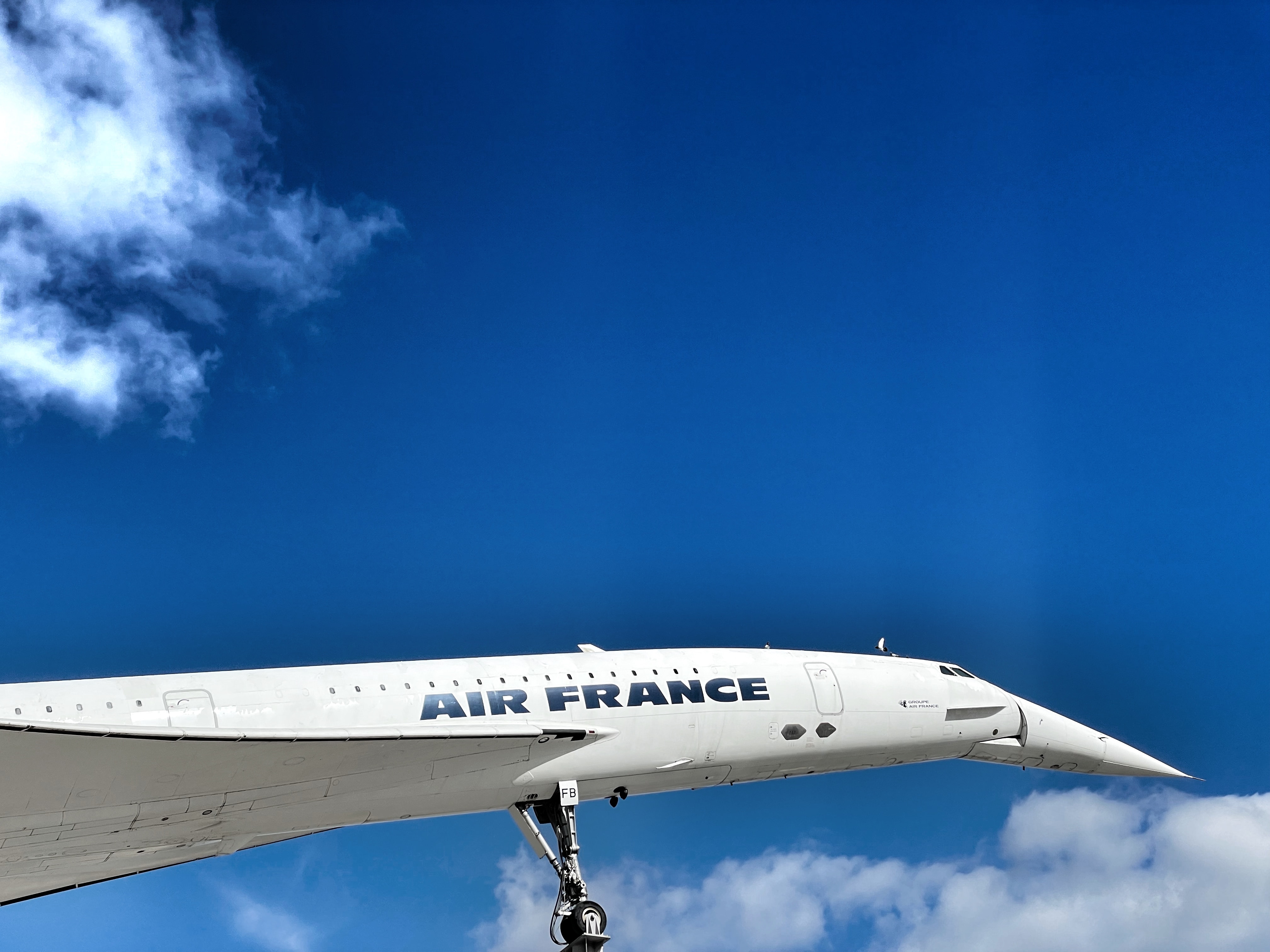 De neus van een Franse Concorde.