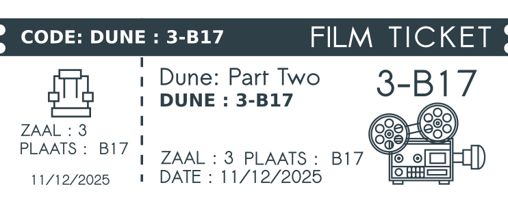 Een cinematicket.