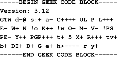 geek code
