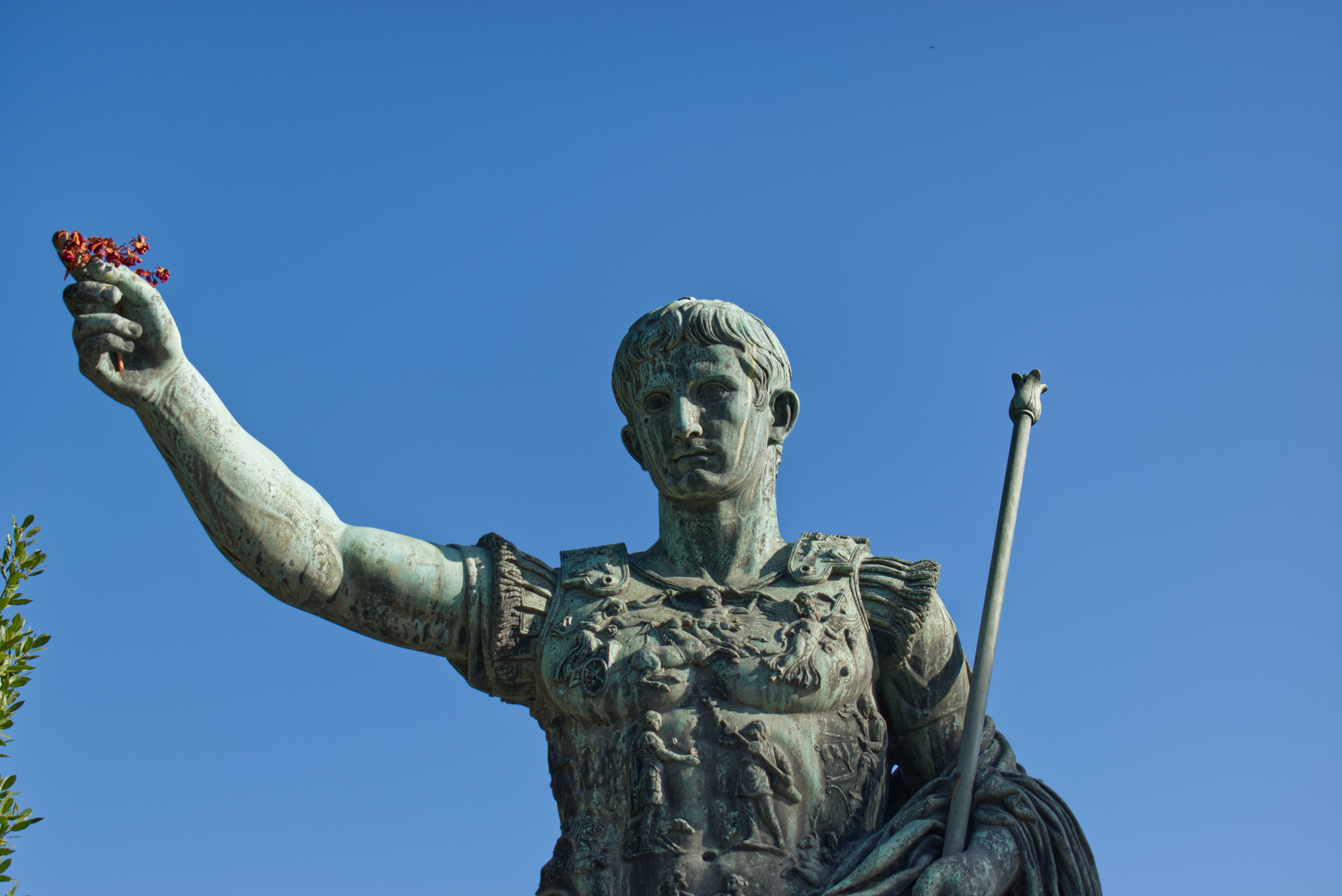Standbeeld van Julius Caesar in Rome, Italië.