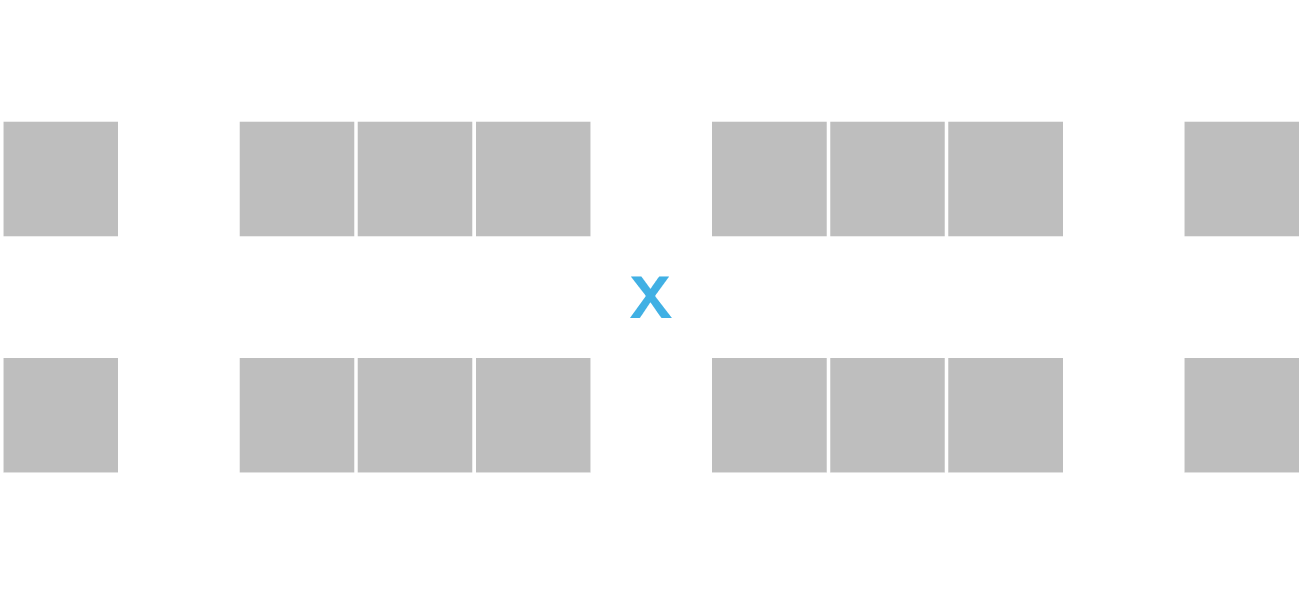 Er zijn 2 vakjes onbereikbaar.