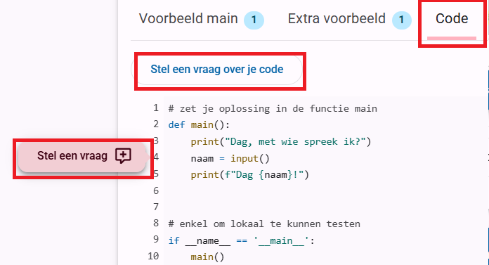 Vraag stellen