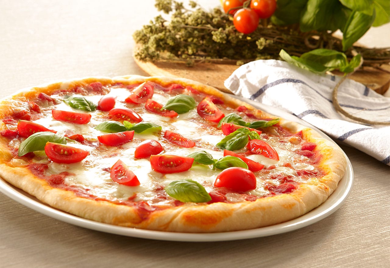 Een pizza