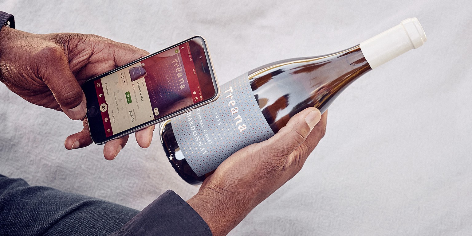 De Vivino app in werking.