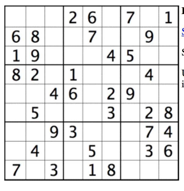 Sudoku opgave. Sudoku Opgave.