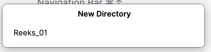 Geef de nieuwe map een naam.