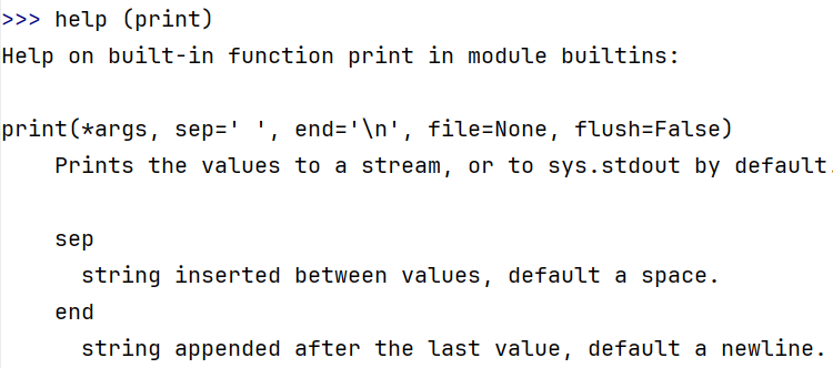 Call the help function.