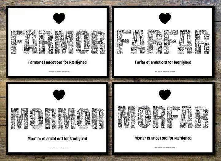 morfar, farmor, mormor en farfar