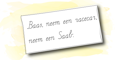 Een palindroomzin. "Een palindroom"