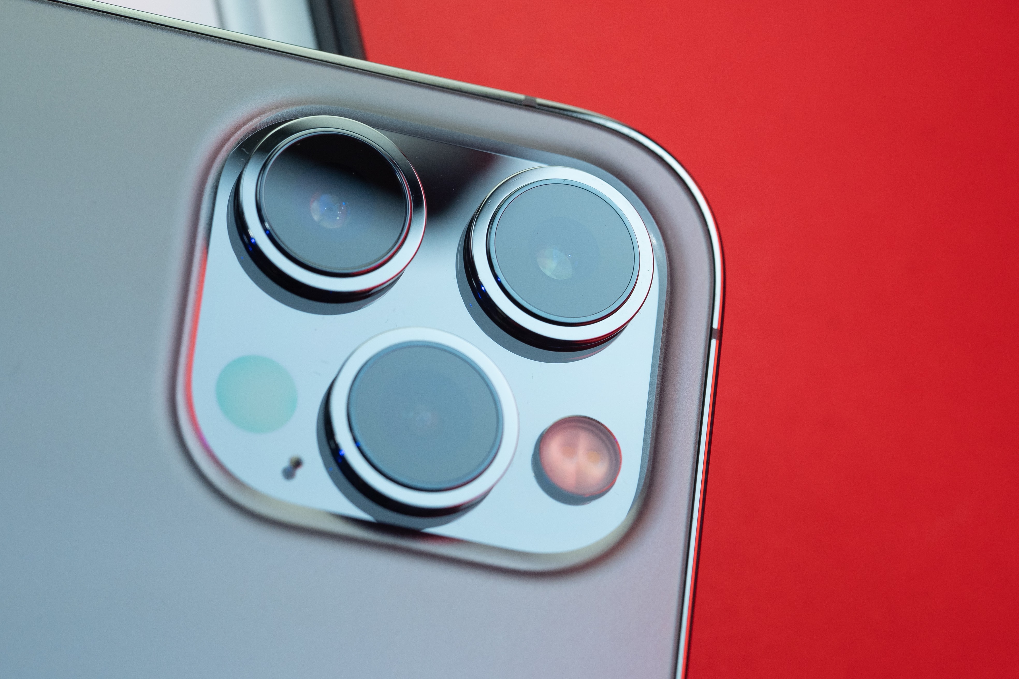 Close up van de camera's op een iPhone 12 Pro Max